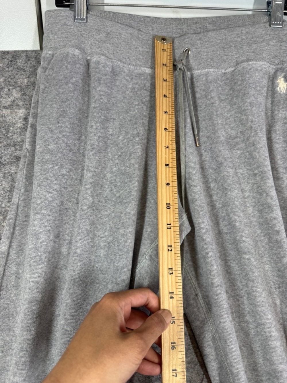 Ralph Lauren Light Gray Knit Drawstring Sweatpants Joggers Cuffed Casual Size M - Picture 8 of 14
